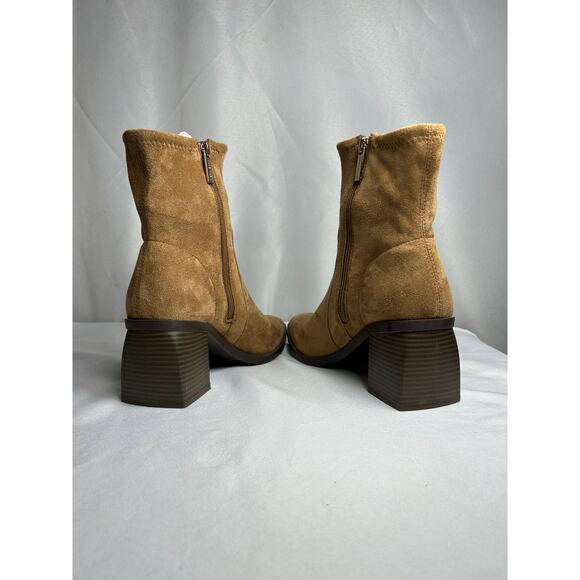 Anne Klein suede square heel women’s booties zipper tan size 9 - Picture 9 of 9